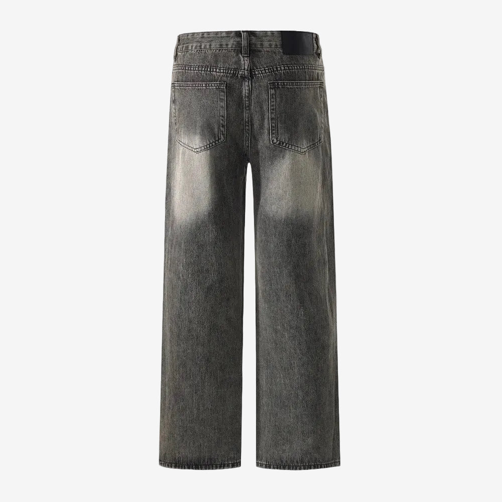 Washed Straight Leg Denim