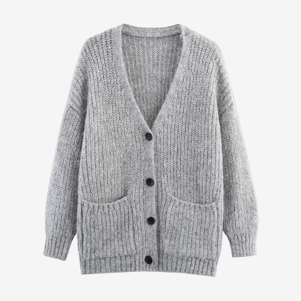 Langärmliger Strickcardigan