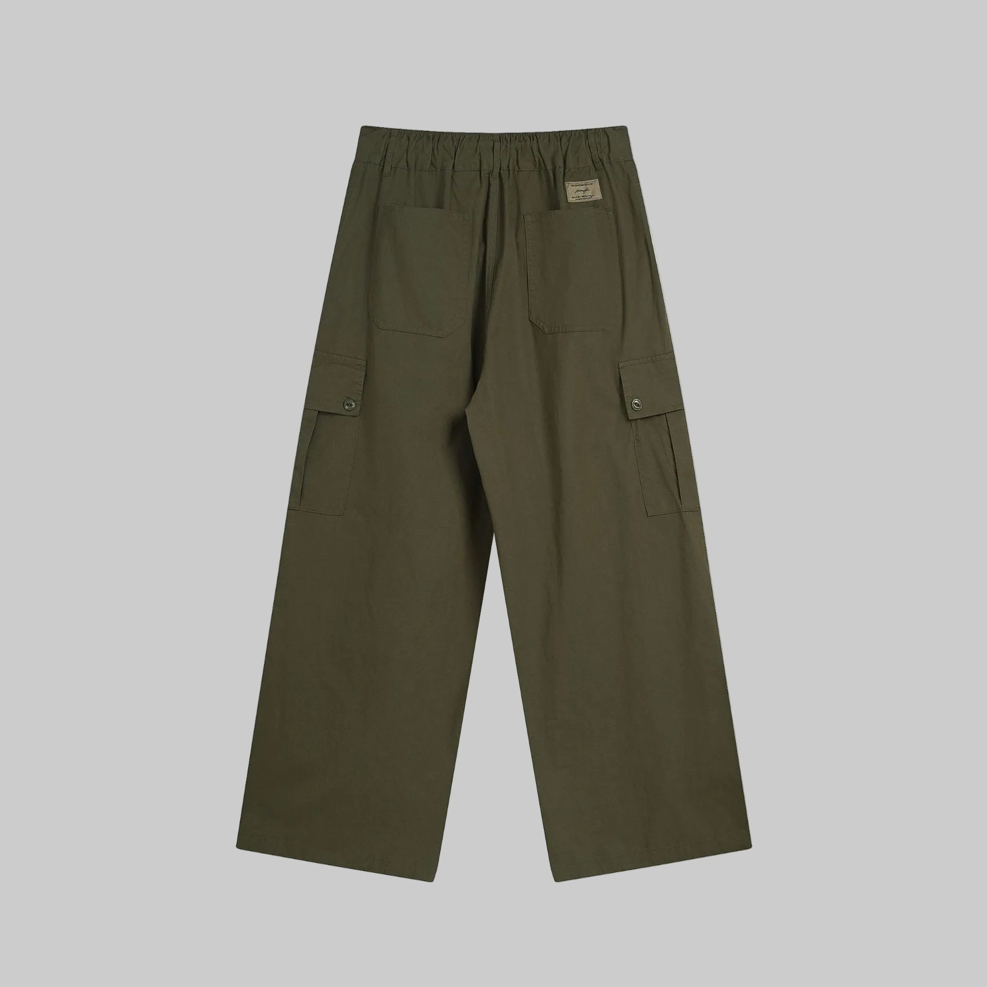 Army Green Oversized Wide Leg Cargo Pants
