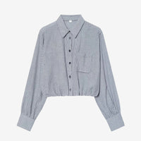 Plaid balloon shirt