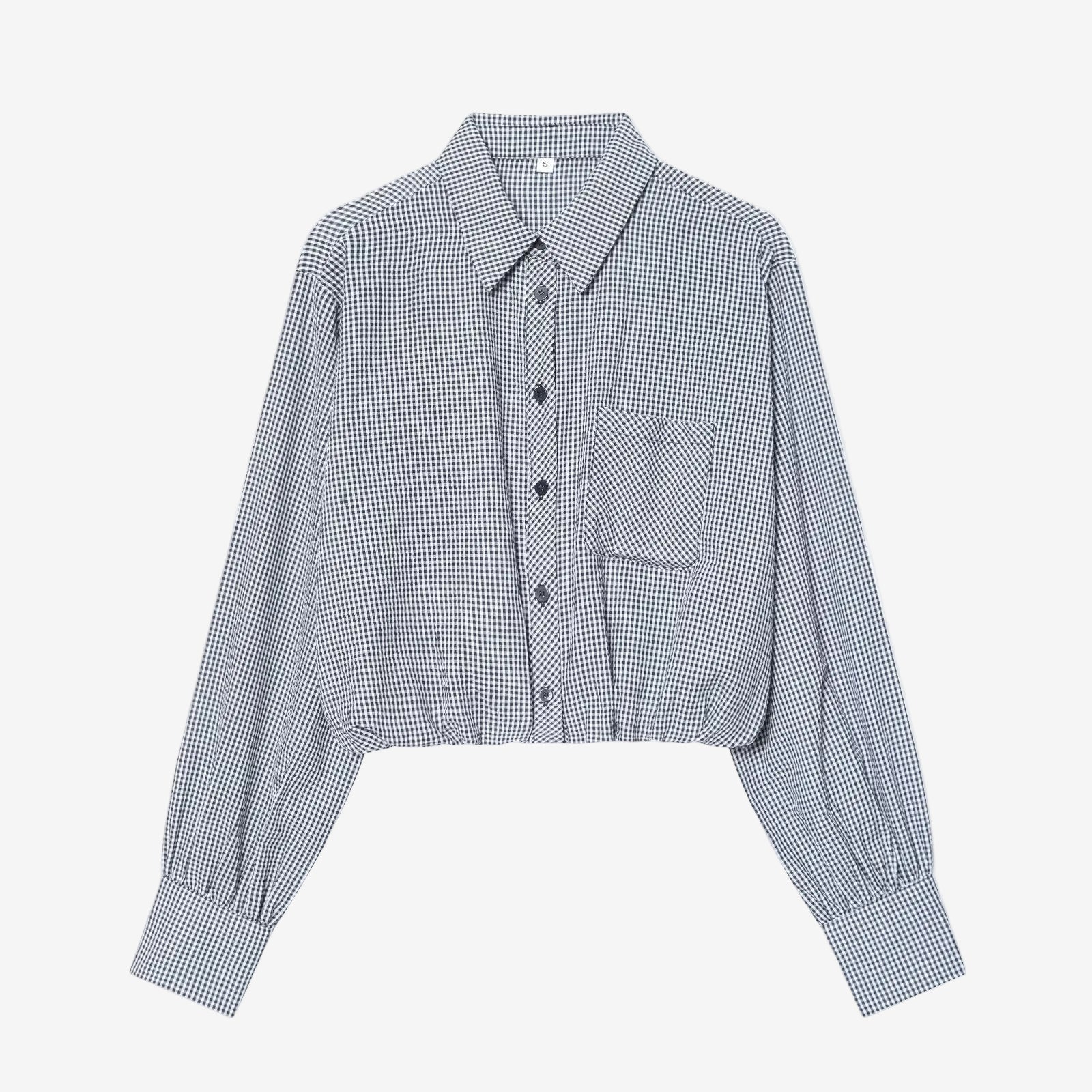 Plaid balloon shirt