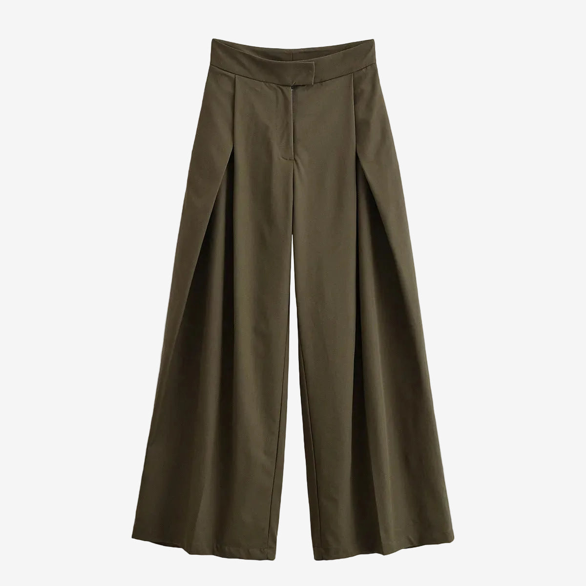 wide leg pleated trousers