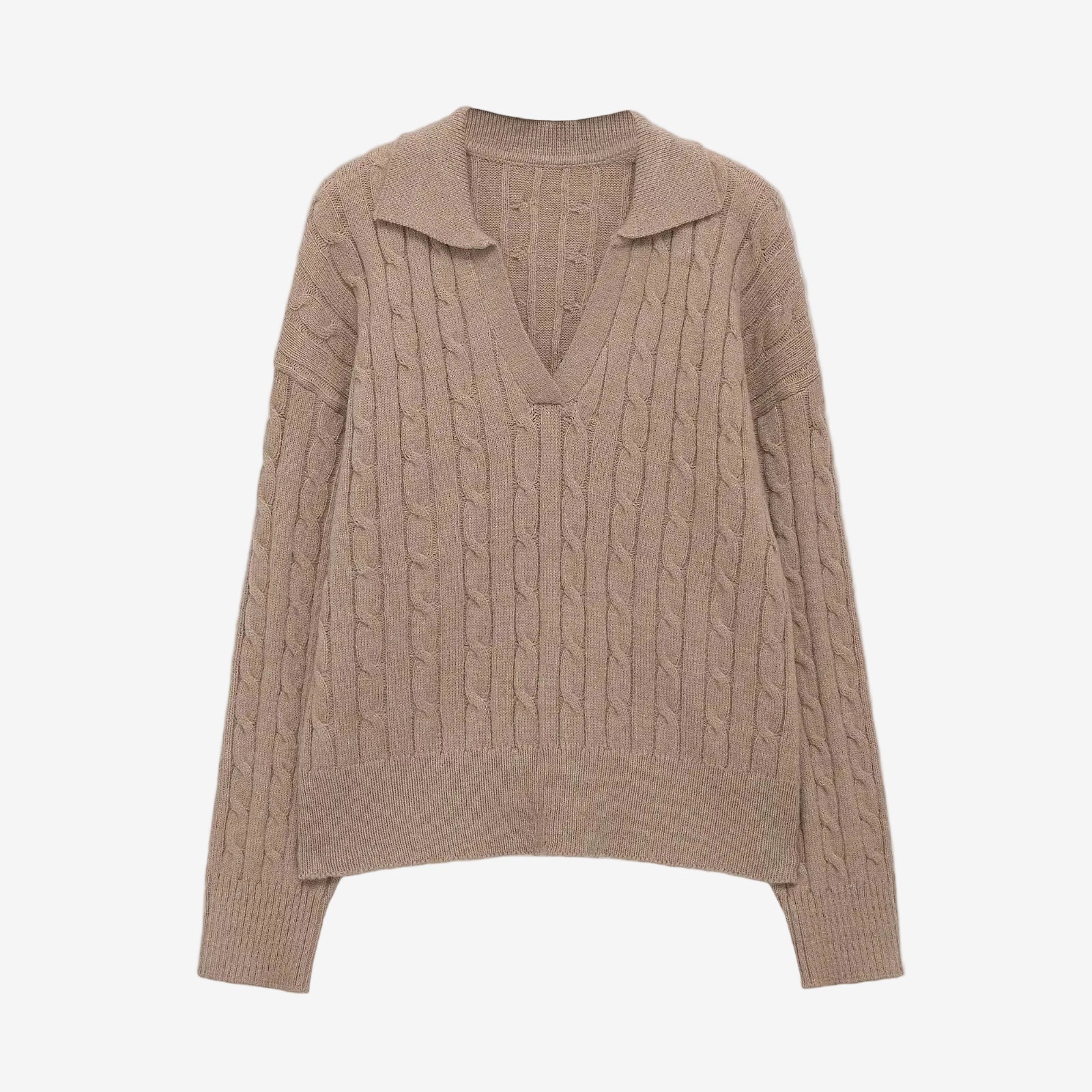Women’s camel knit sweater