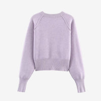 Purple button sweater