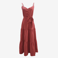 Sleeveless long summer dress