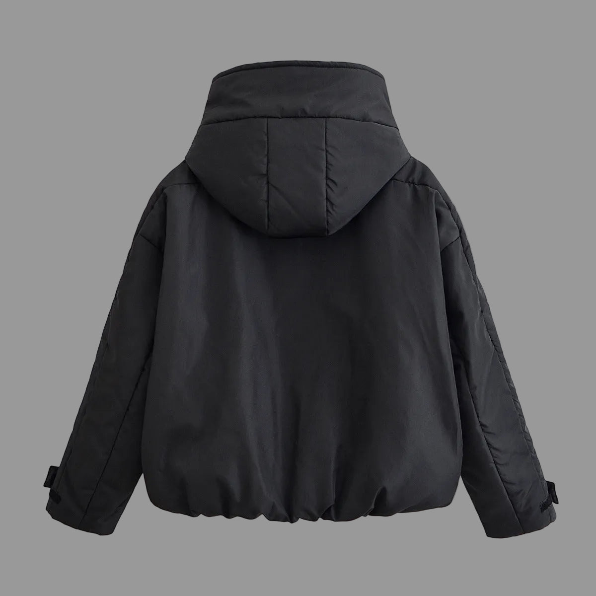 Black outerwear Hooded Jacket