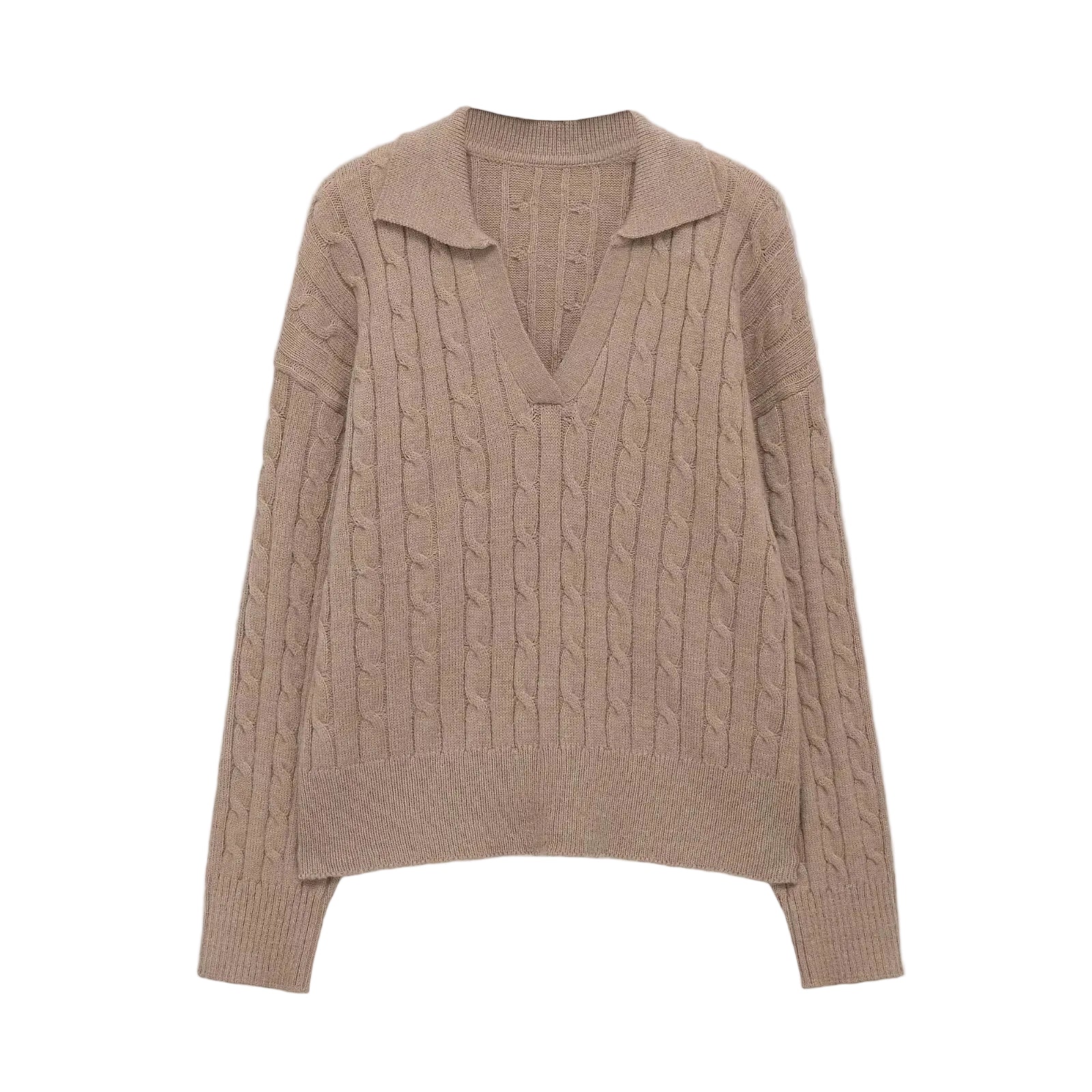 Women’s camel knit sweater