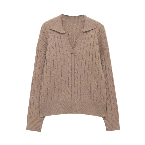 Women’s camel knit sweater
