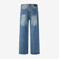 Jeans mit geradem Bein und Waschung