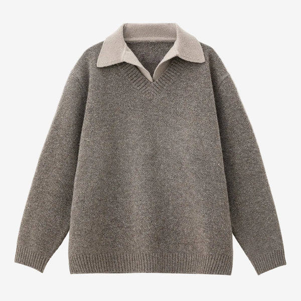 Collared polo sweater