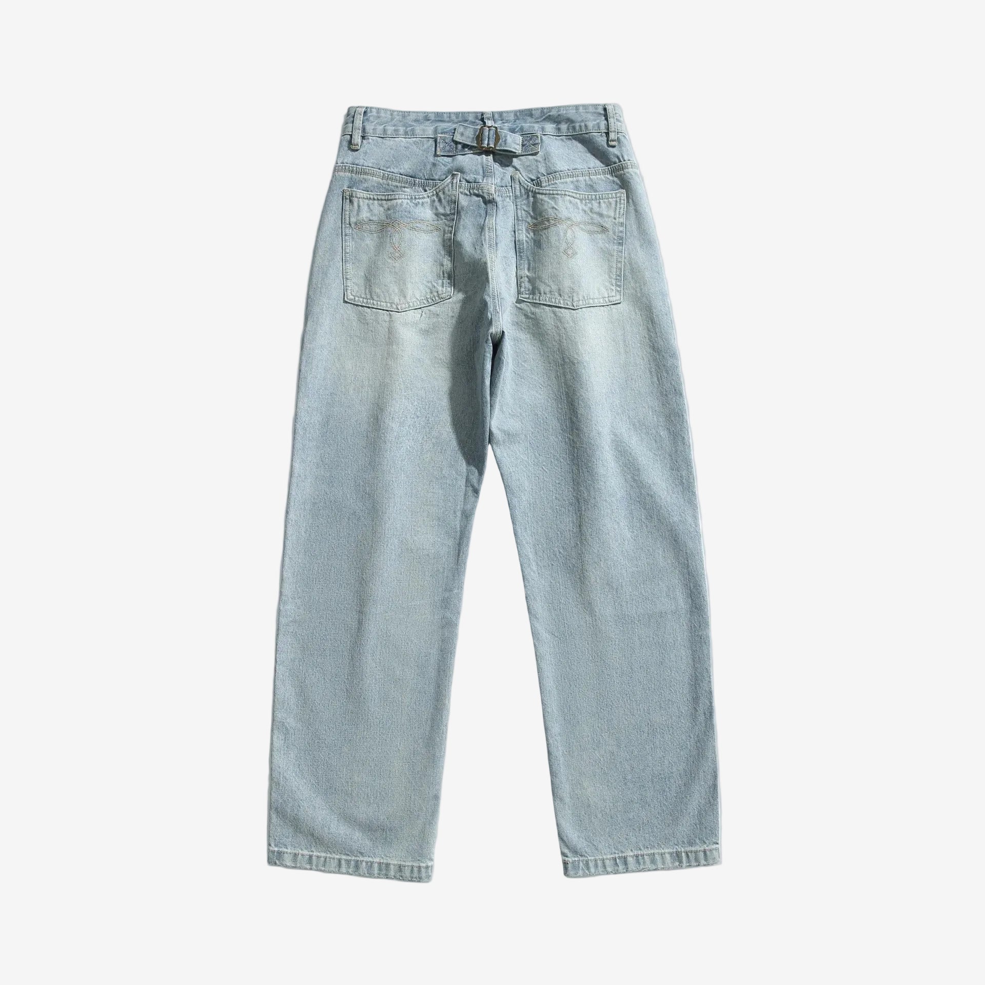 Ice Blue Straight Leg Denim