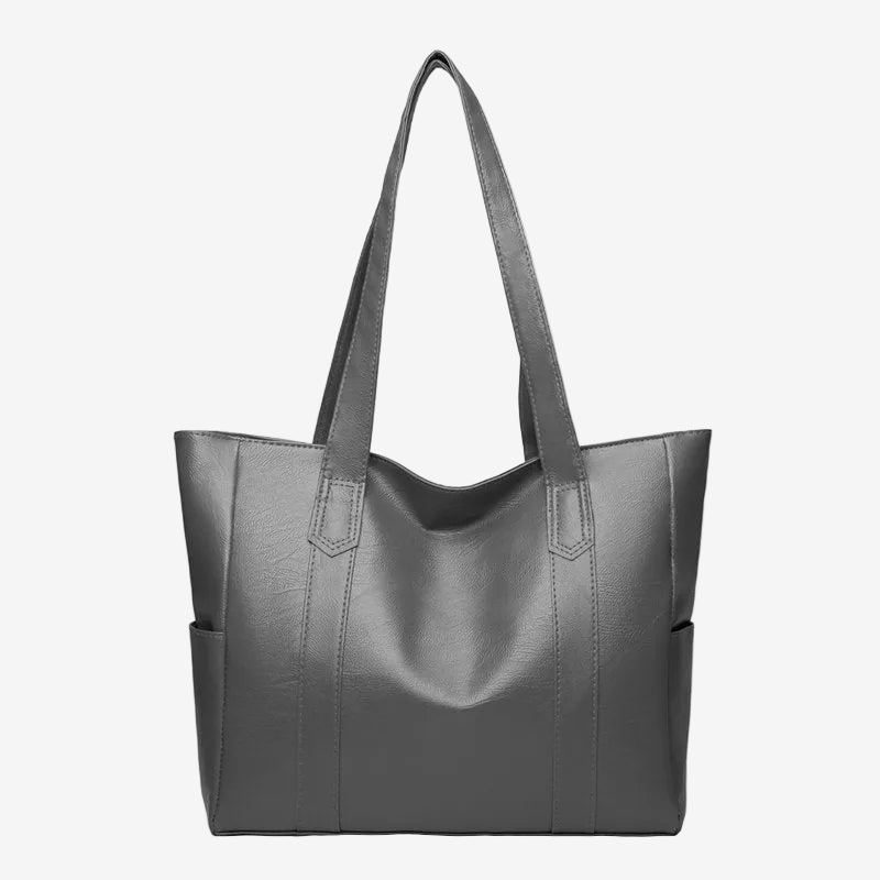 Leather tote bag