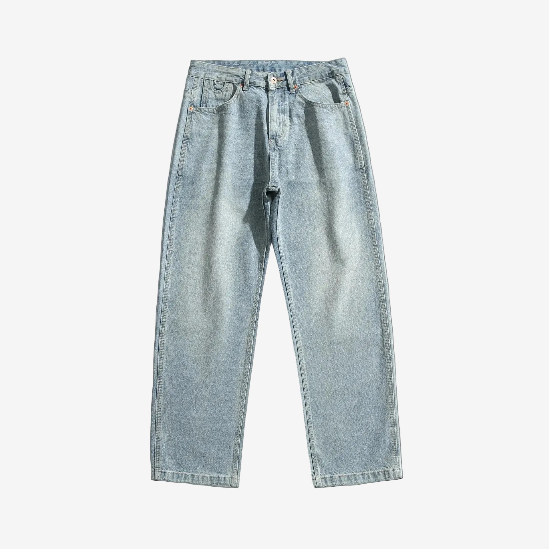 Ice Blue Straight Leg Denim