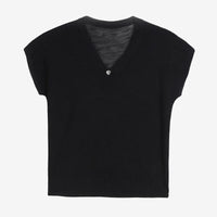 Sleeveless V-neck top