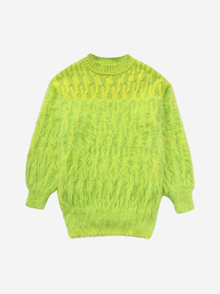Green Longe sleeve knit Sweater