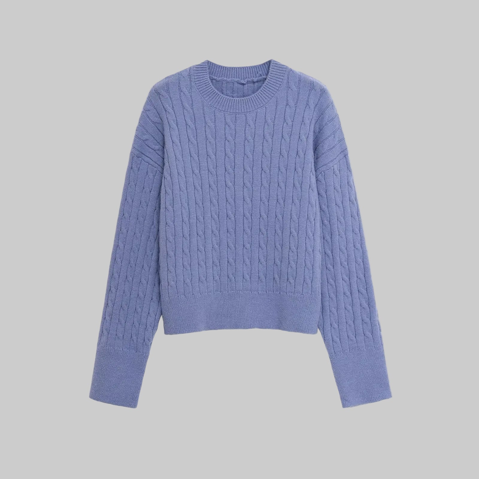 Blue flower knit sweater