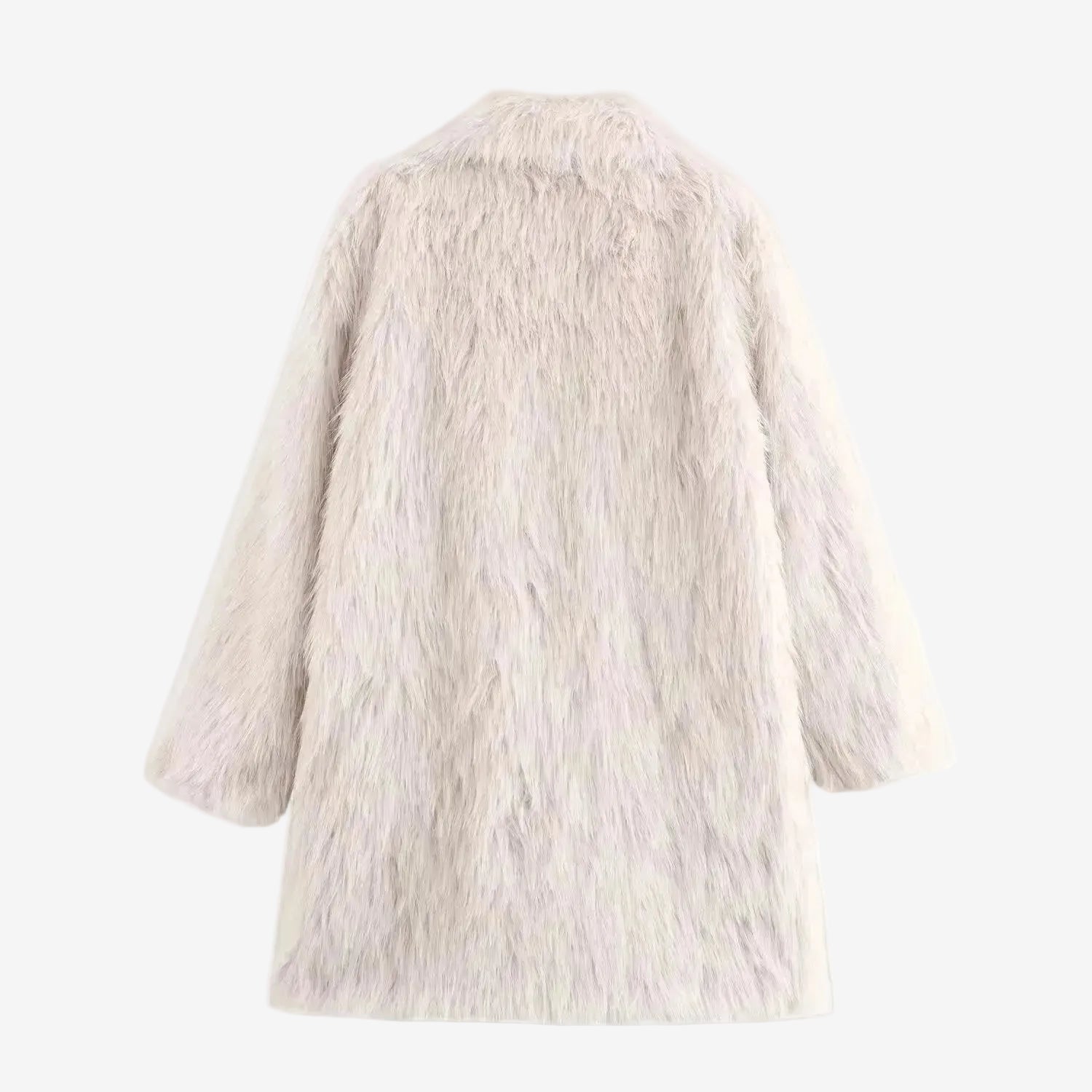 White Fake Faux Coat