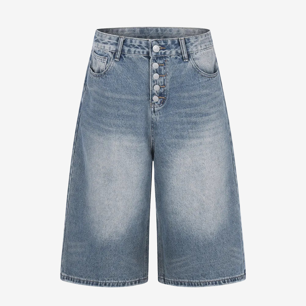 Denim-Shorts im Used-Look