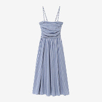 Blue checkered summer dress