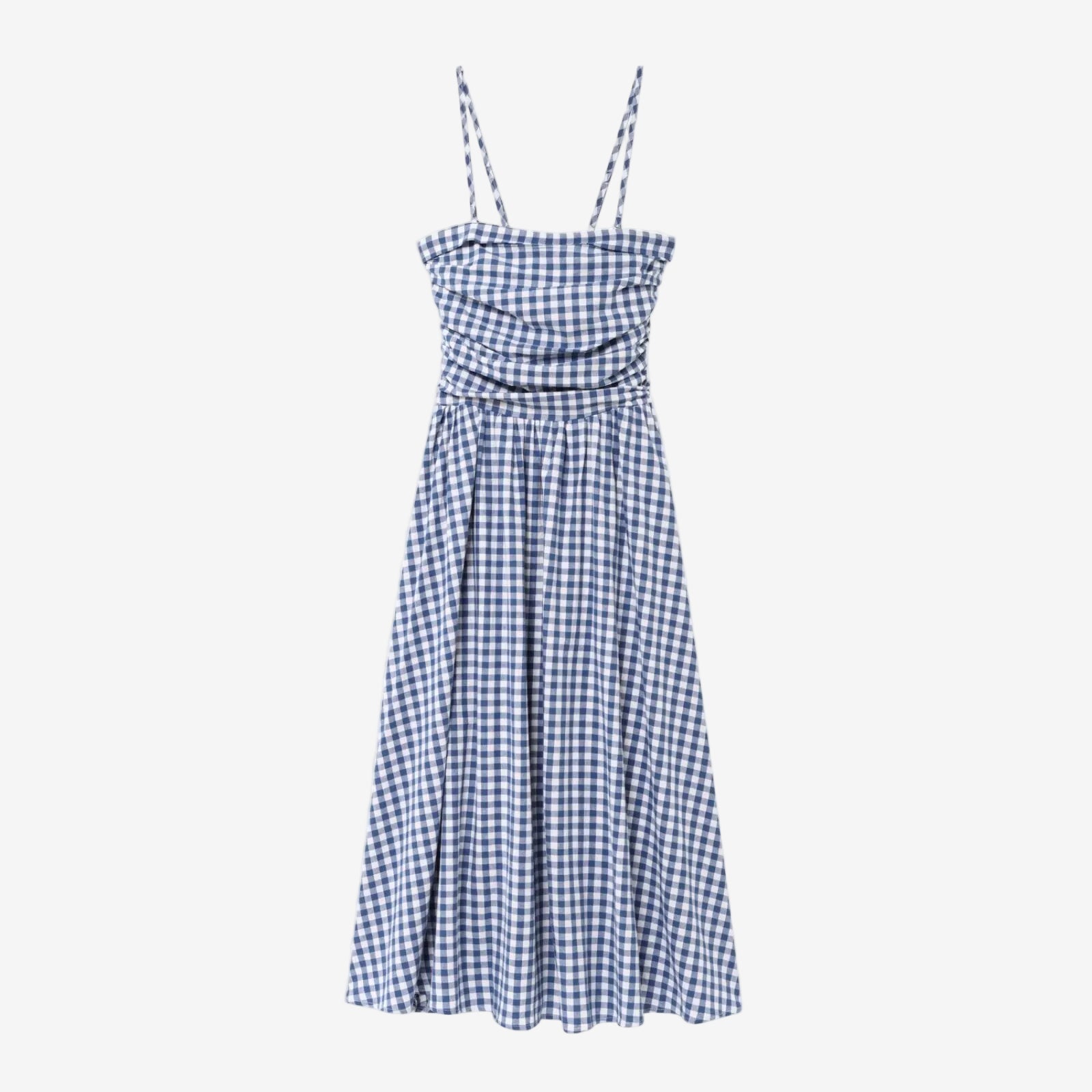 Blue checkered summer dress