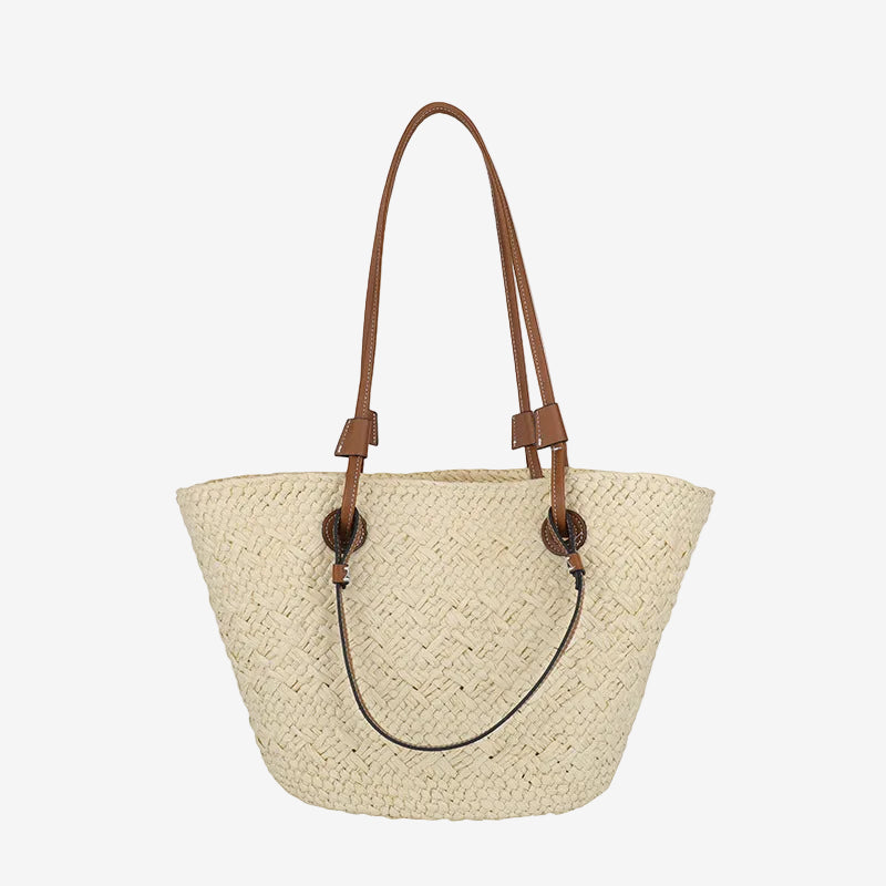Straw woven single shoulder bag