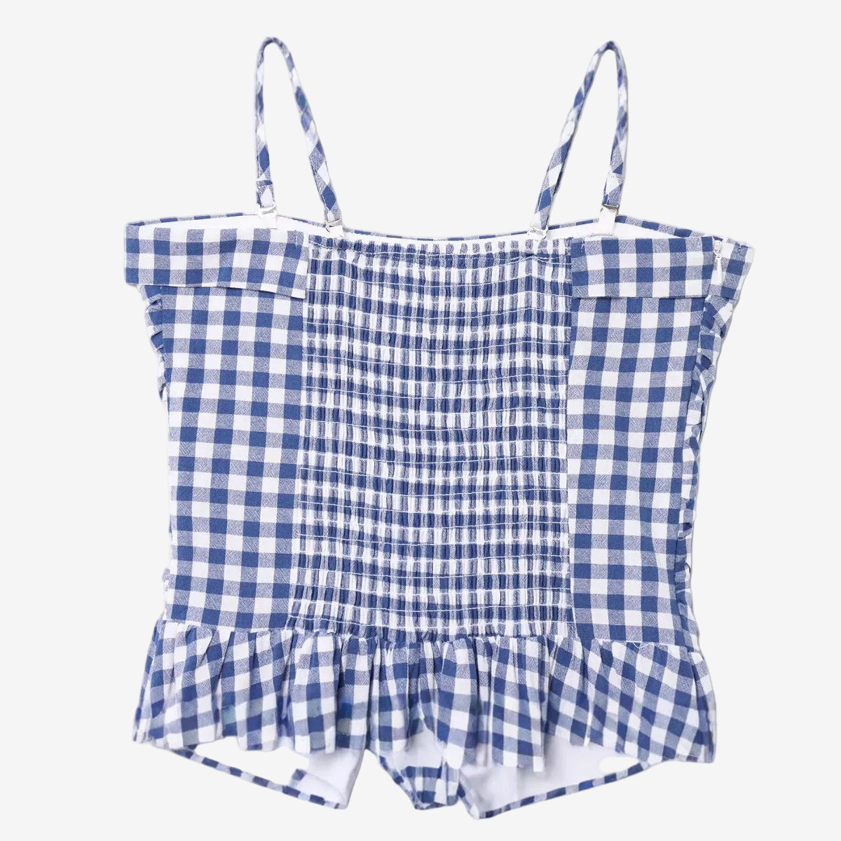 Blue checkered summer dress