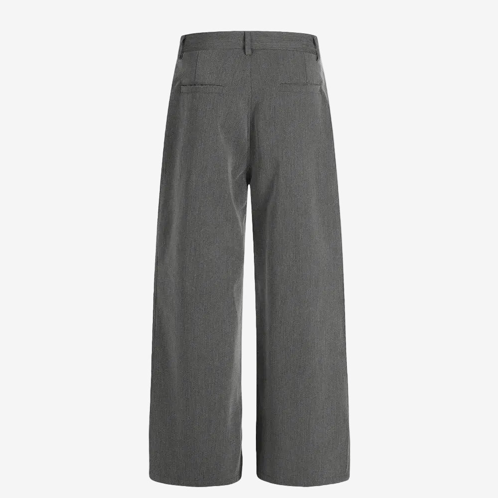 Pleated loose fit suit pants
