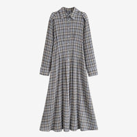 Polo collar plaid dress