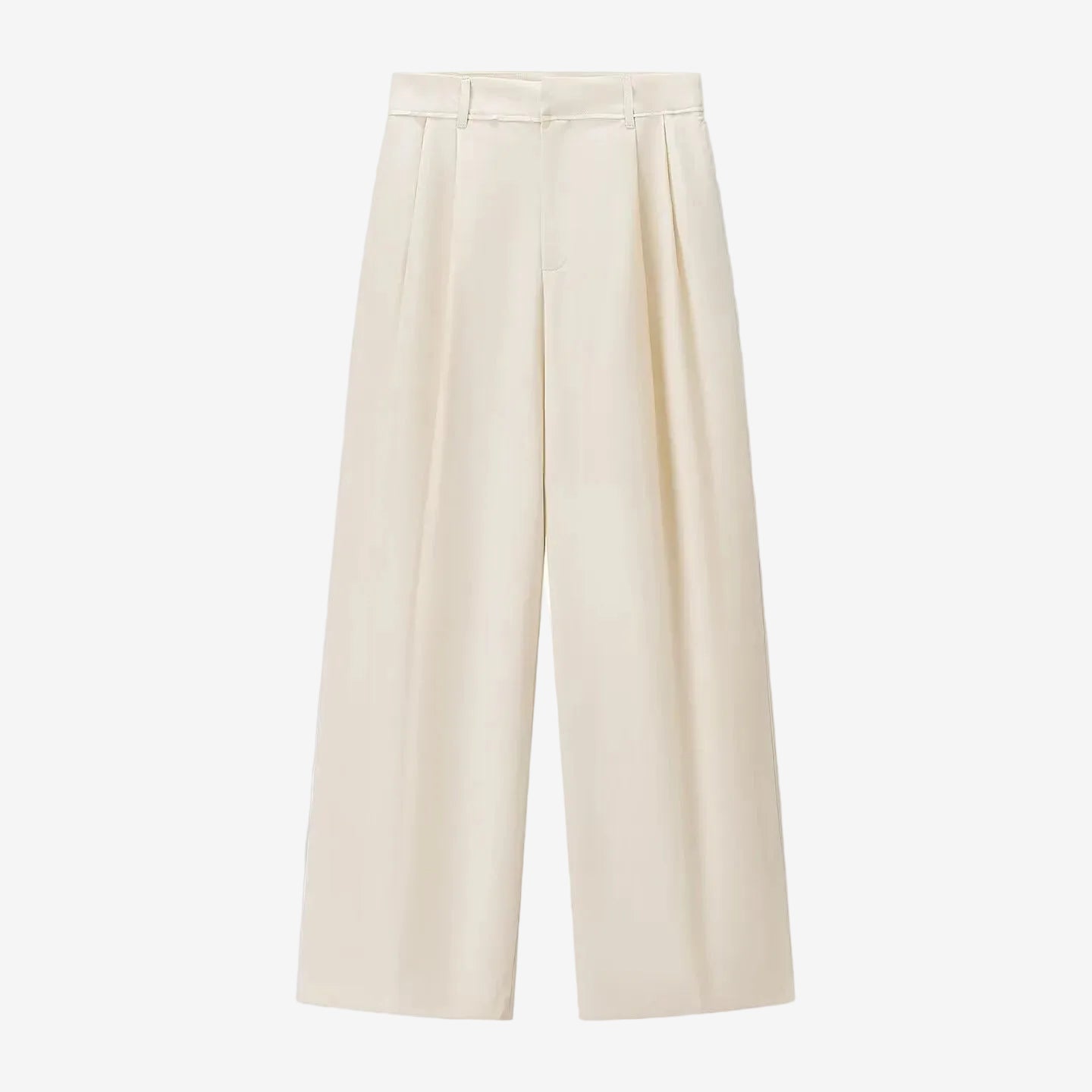 High waisted drape pleated pants