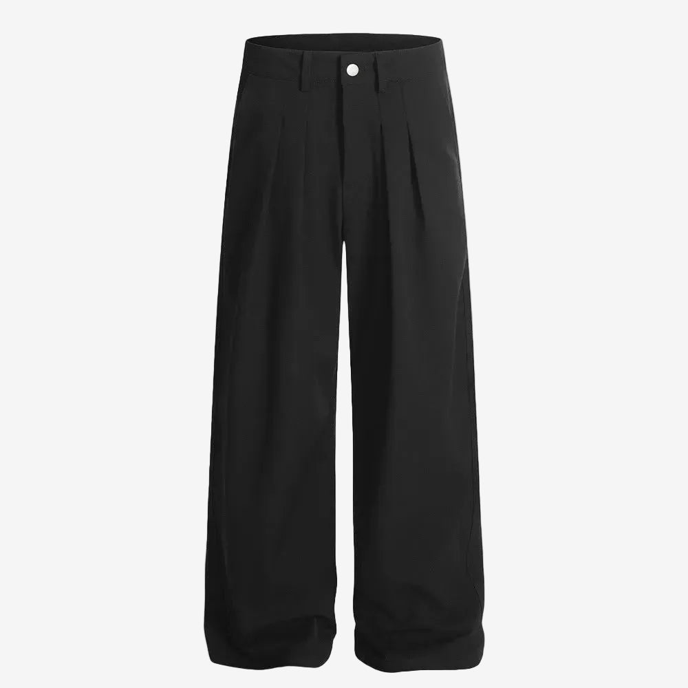 Pleated straight Leg Trousers