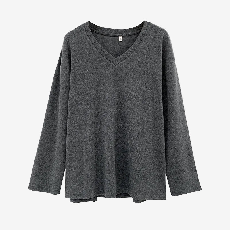 V-neck basic sweater