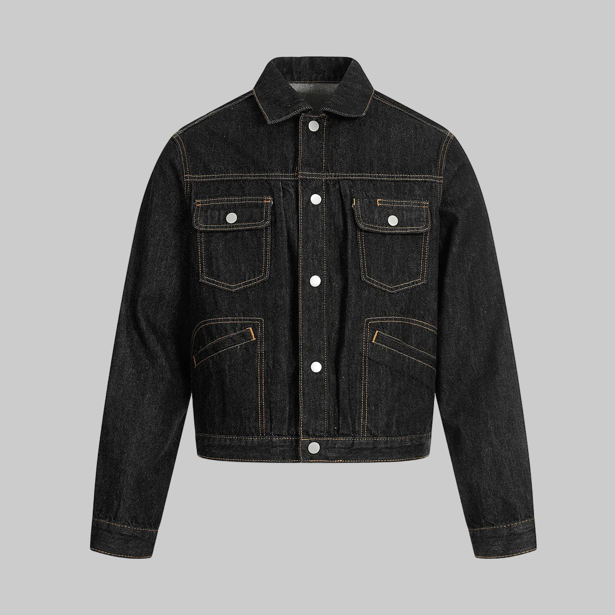 Black denim workwear jacket