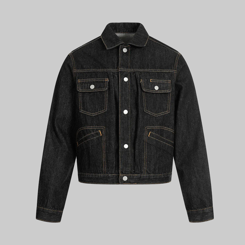 Black denim workwear jacket