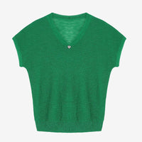 Sleeveless V-neck top