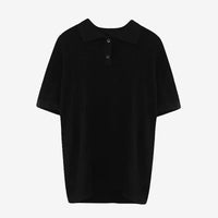 Sleeved black polo shirt
