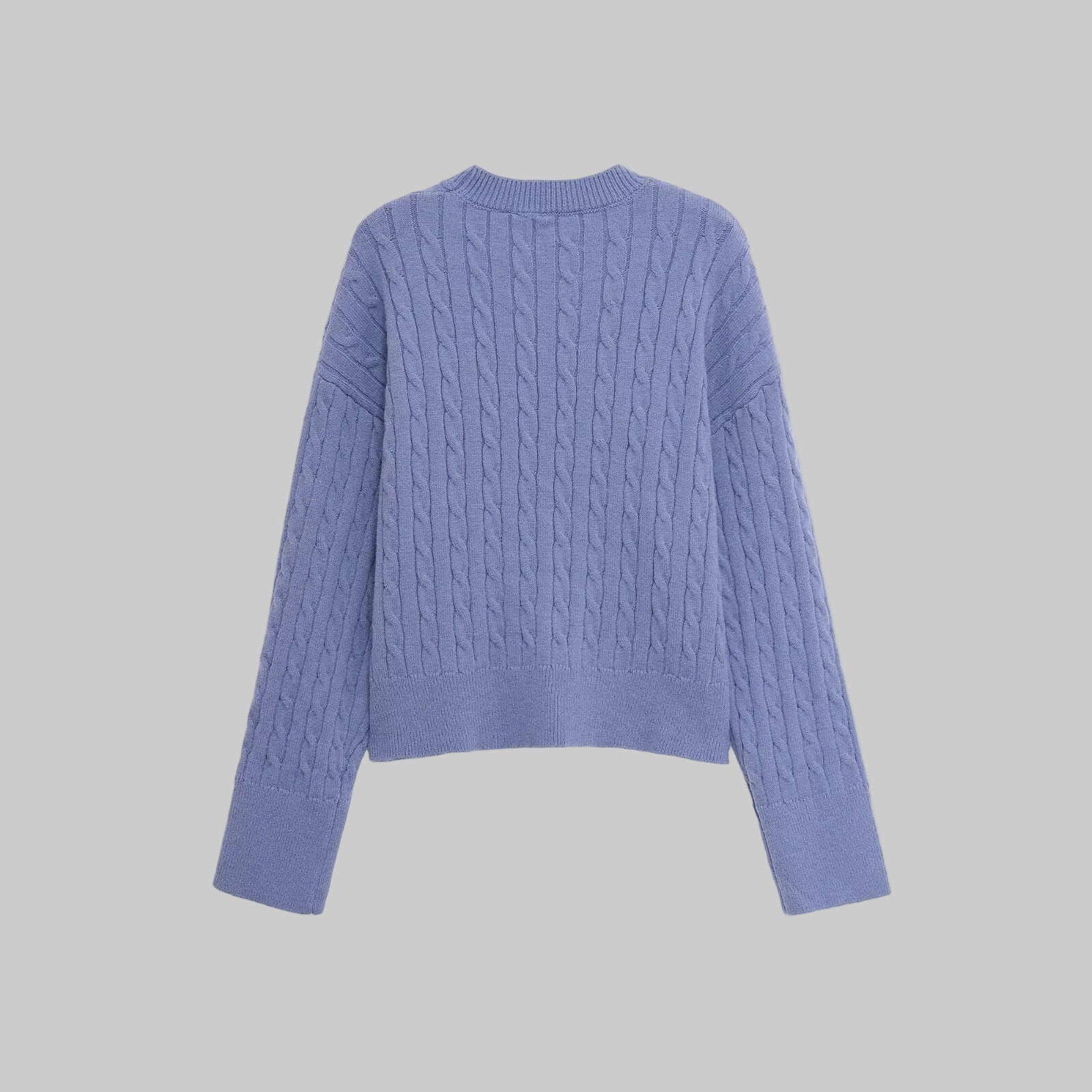 Blue flower knit sweater