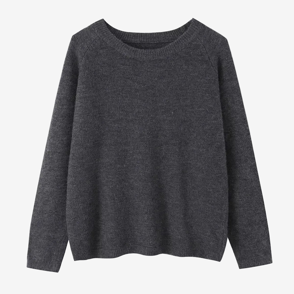 Grey round neck sweater