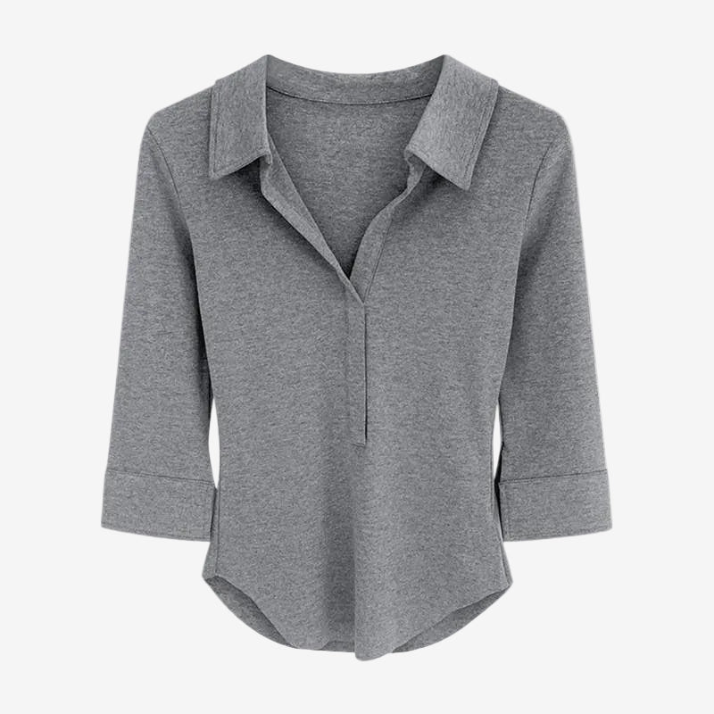 Turn-down Collar half sleeve shirt