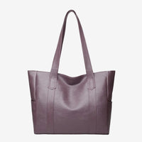 Leather tote bag