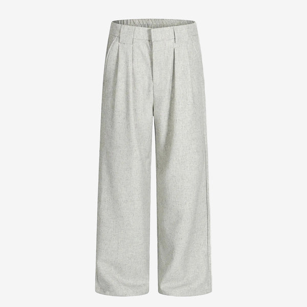 Wide leg pleat trousers