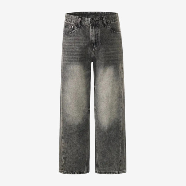 Washed Straight Leg Denim