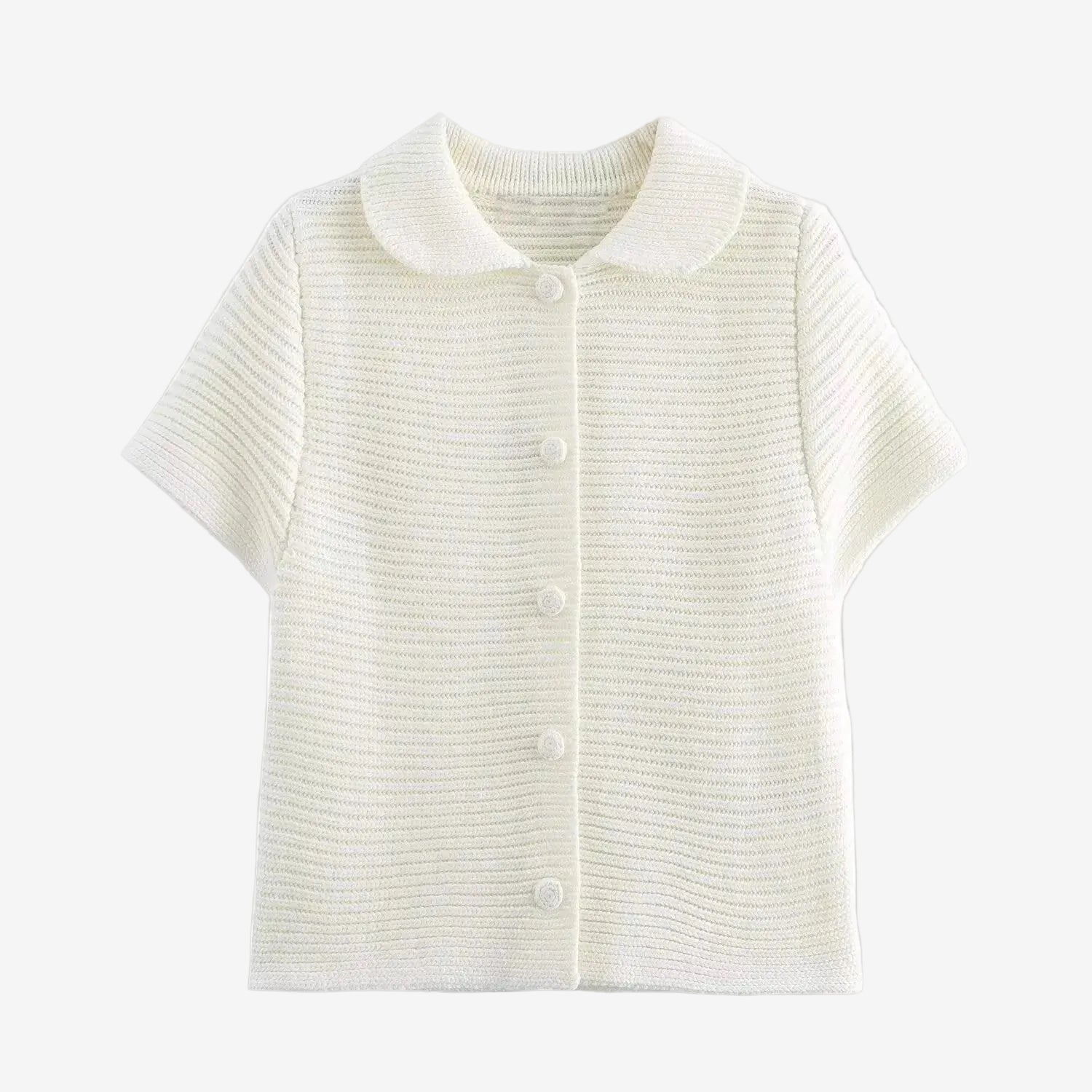 Knitted round neck sweater