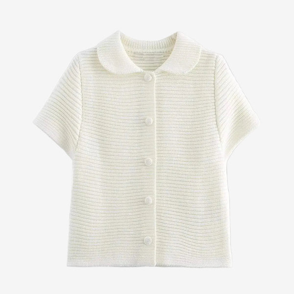 Knitted round neck sweater