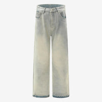 Clay washed straight Leg Denim