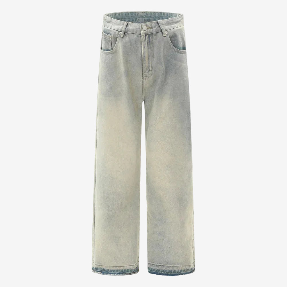 Clay washed straight Leg Denim