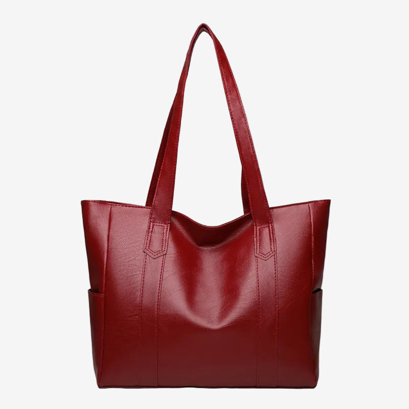 Leather tote bag