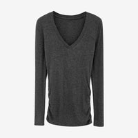 Lässiges schwarzes Langarmshirt