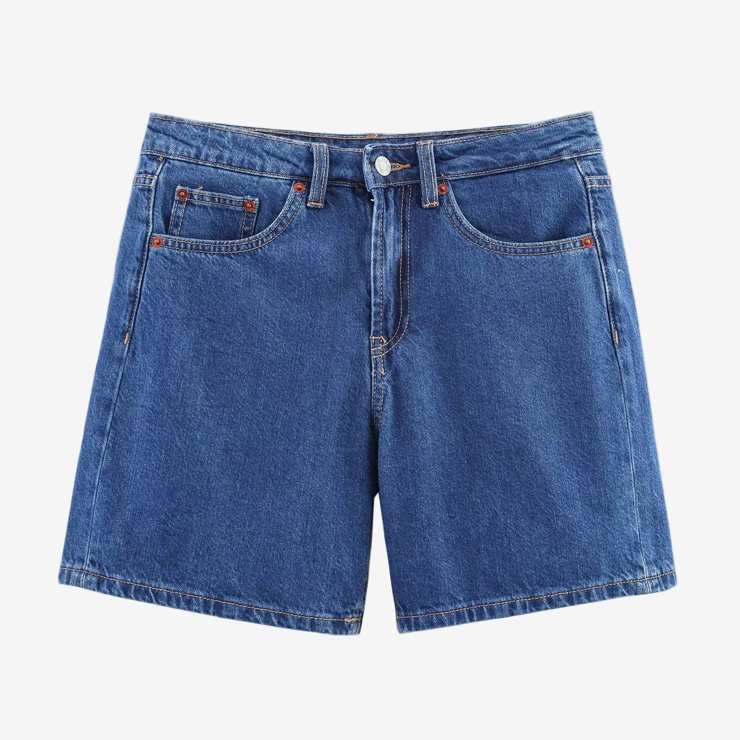 Mid-Waist-Jeansshorts