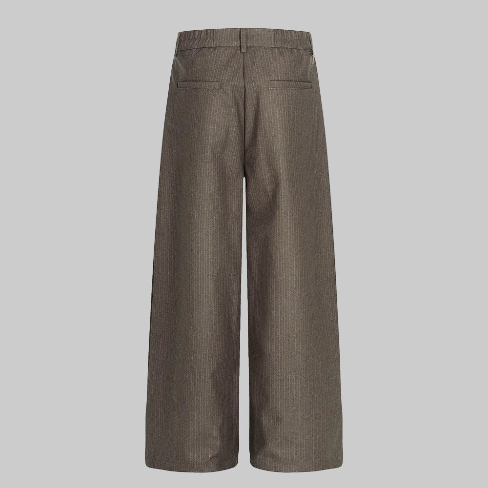 Brown Multi Button Suit Trousers