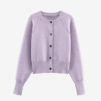 Purple button sweater